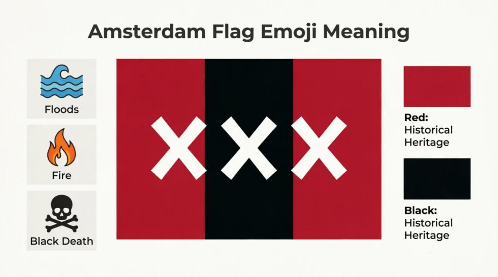 What do Amsterdam flag emoji mean