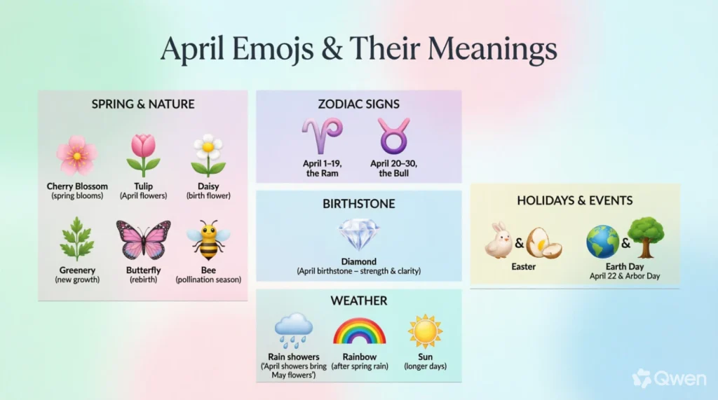 What do April emoji mean