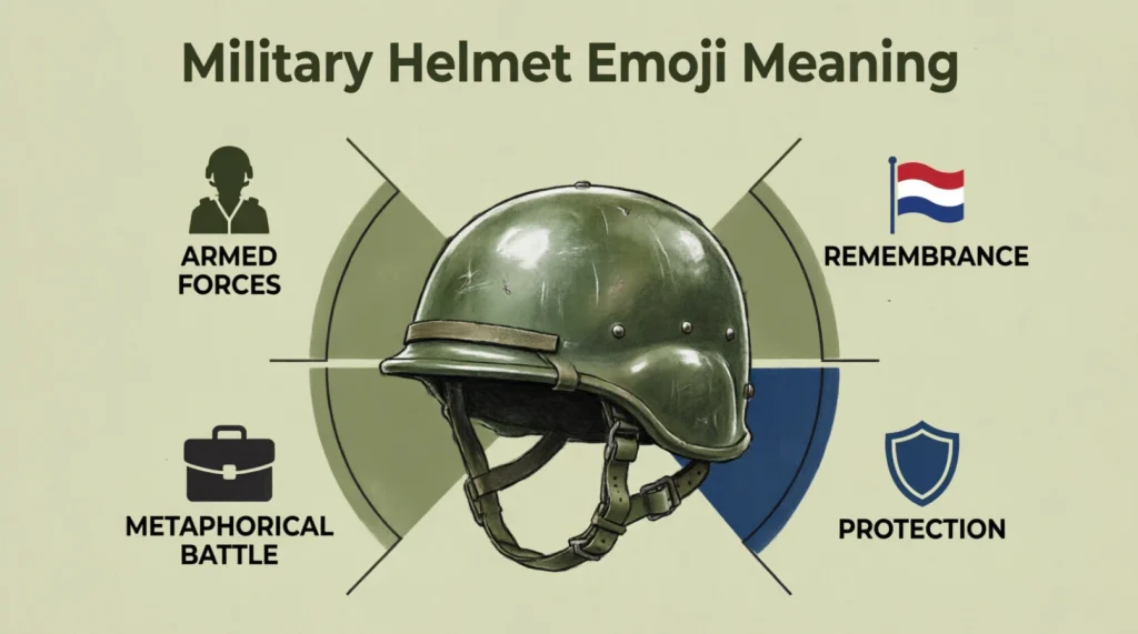 What do army helmet emoji mean