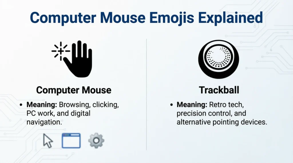What do computer mouse emoji mean