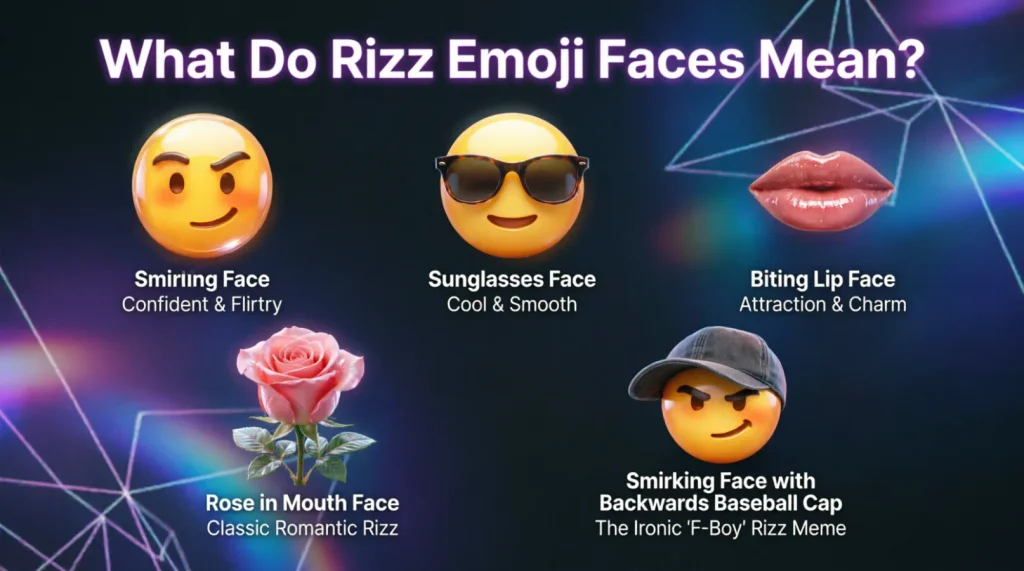 What do rizz emoji faces mean