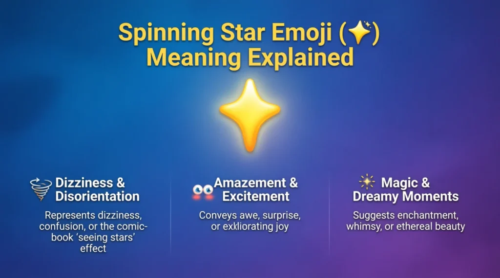 What do spinning star emoji mean