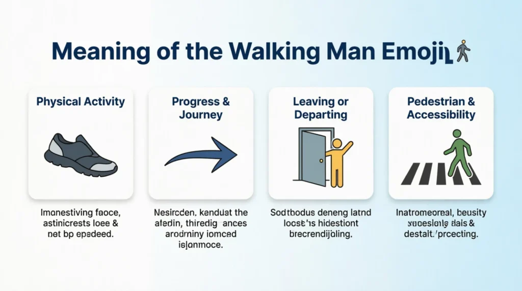 What do walking man emoji mean