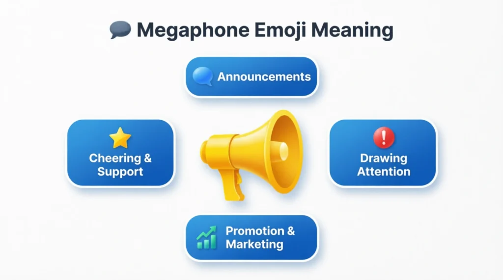 What do emoji megaphone mean