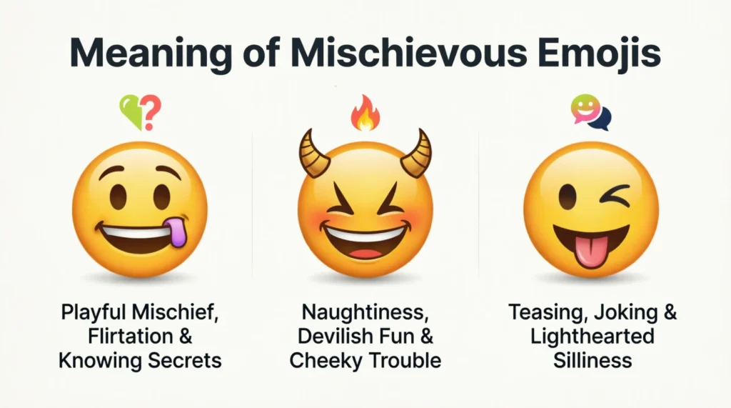 What do mischievous emoji mean
